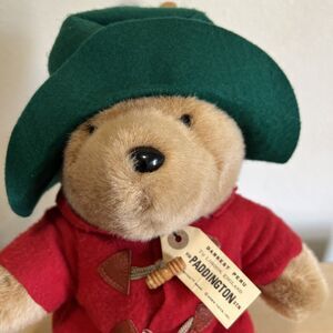 Paddington Plush Teddy Bear Vinatge Eden for Red Coat Green Hat